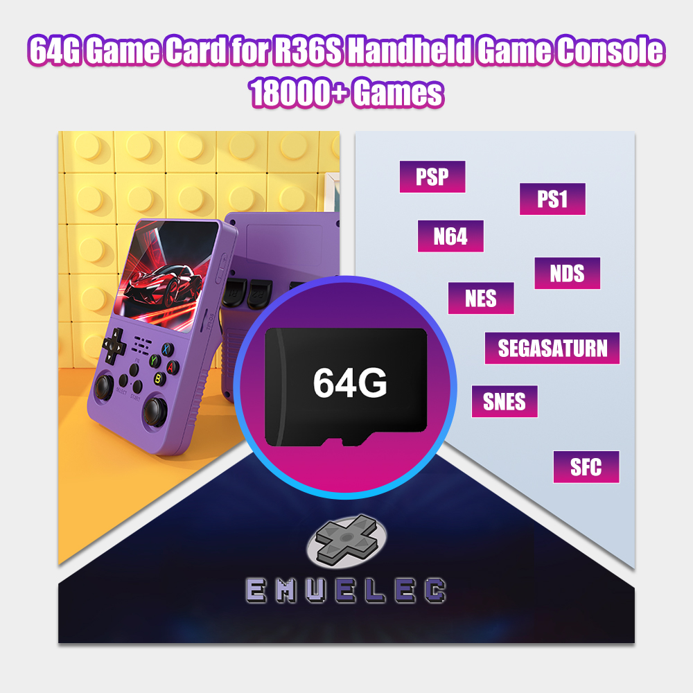 64G Game TF Card for R36S Vide - Retro Gaming N64 recension och pris
